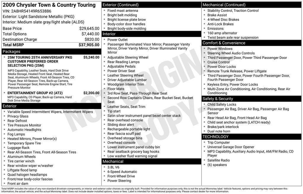 2009 Chrysler Town & Country Touring
