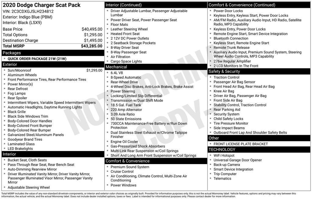 2020 Dodge Charger Scat Pack RWD