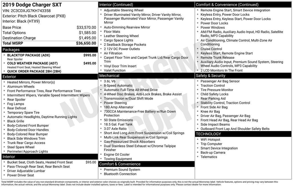 2019 Dodge Charger SXT AWD
