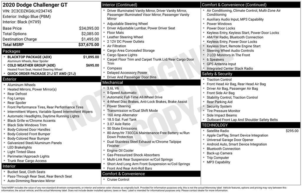 2020 Dodge Challenger GT AWD