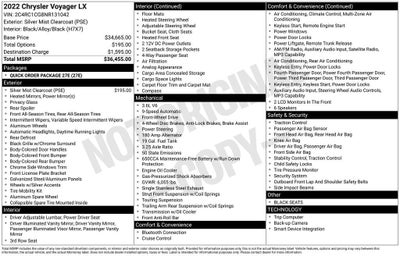 2022 Chrysler Voyager LX