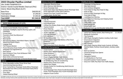 2023 Chrysler Pacifica Limited