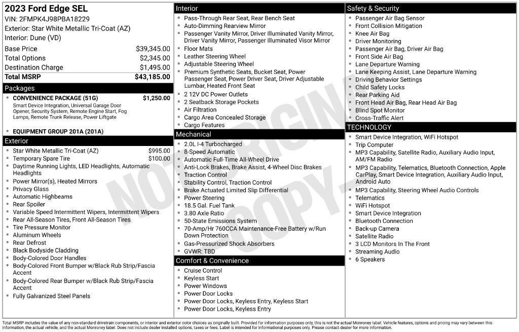 2023 Ford Edge SEL