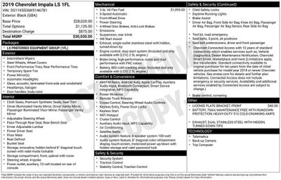2019 Chevrolet Impala LS