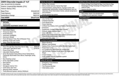 2009 Chevrolet Impala 3.5L LT