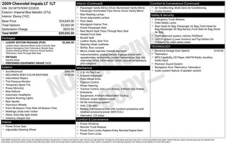 2009 Chevrolet Impala 3.5L LT