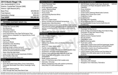 2015 Buick Regal 4DR SDN FWD