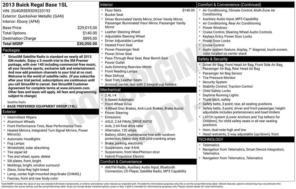 2013 Buick Regal Base