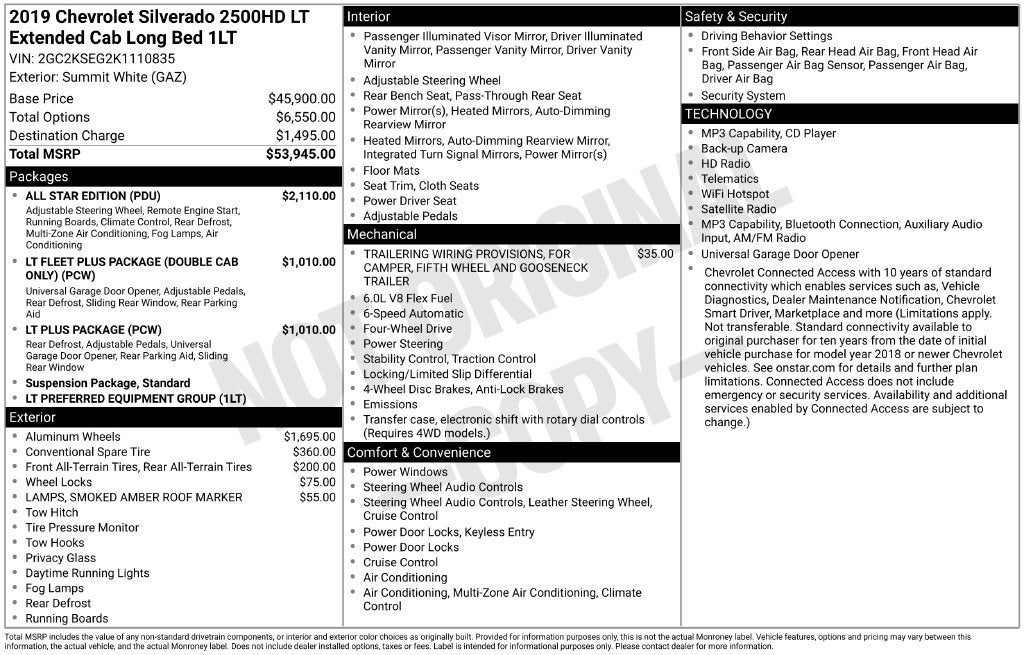 2019 Chevrolet Silverado 2500 HD LT