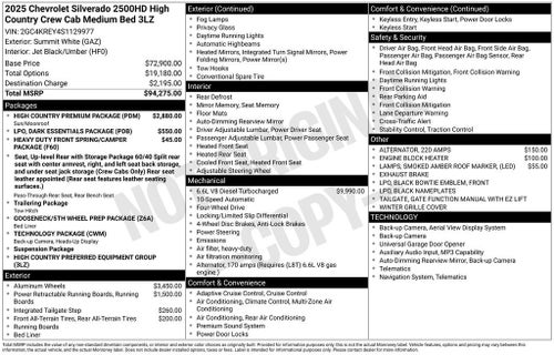 2025 Chevrolet Silverado 2500 HD High Country