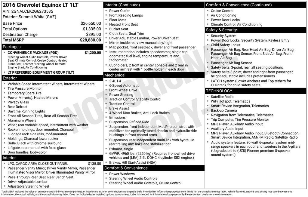 2016 Chevrolet Equinox LT