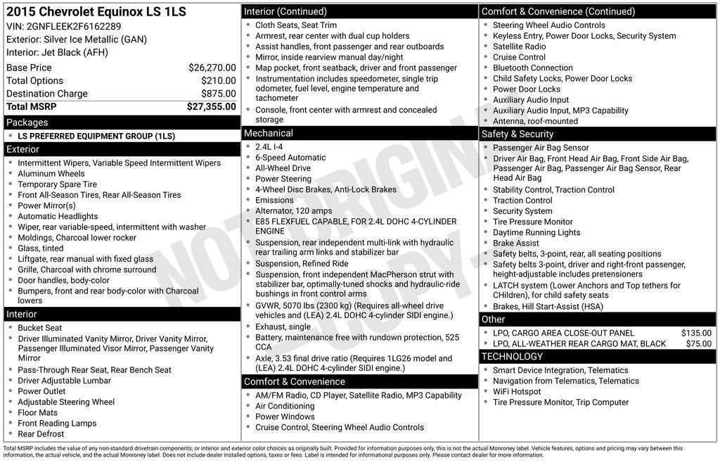 2015 Chevrolet Equinox LS