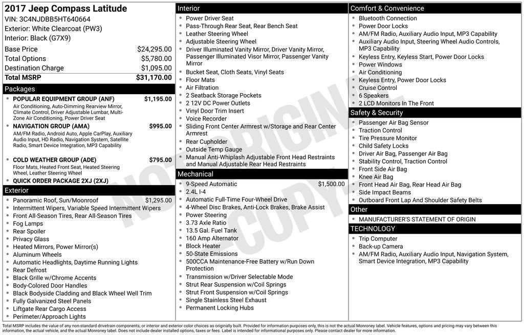 2017 Jeep New Compass Latitude 4x4