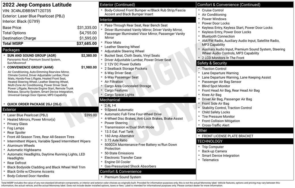 2022 Jeep Compass Latitude 4x4