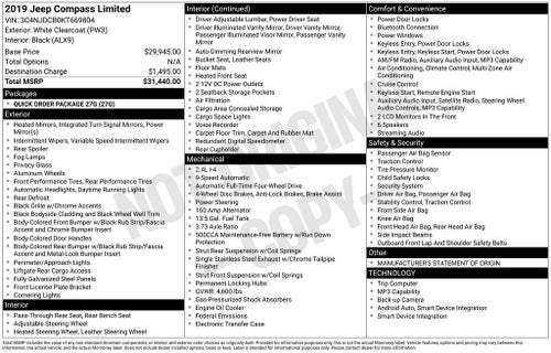 2019 Jeep Compass Limited 4x4