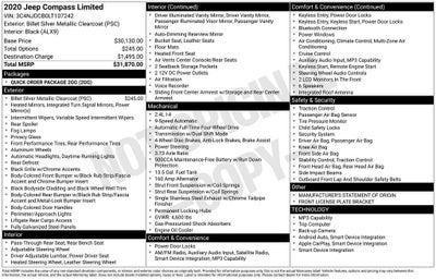 2020 Jeep Compass Limited 4x4