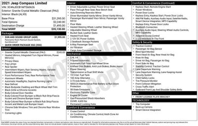 2021 Jeep Compass Limited 4X4