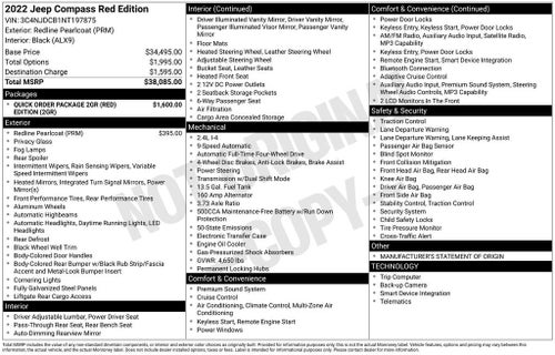 2022 Jeep Compass (RED) Edition 4x4