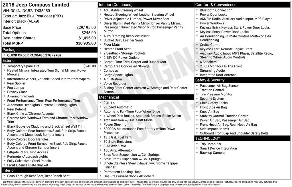 2018 Jeep Compass Limited 4x4