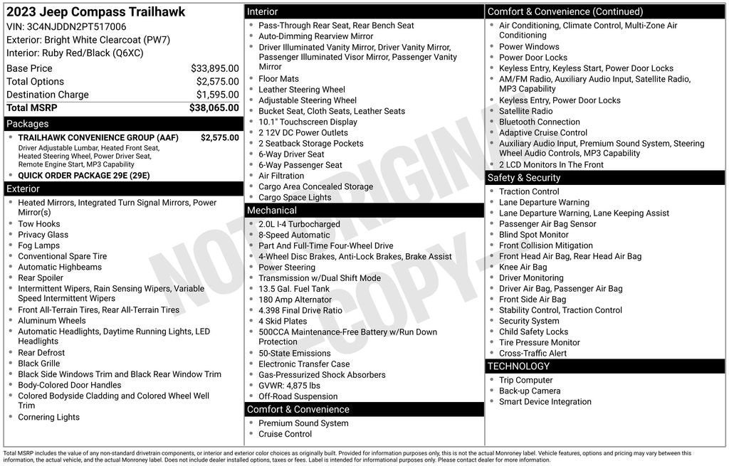 2023 Jeep Compass Trailhawk 4x4