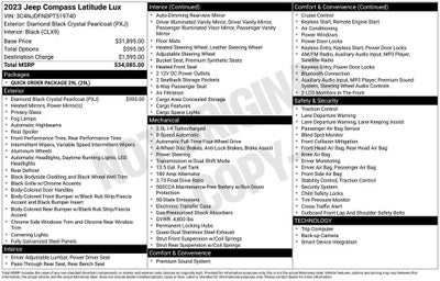 2023 Jeep Compass Latitude Lux