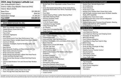 2024 Jeep Compass Latitude Lux FWD