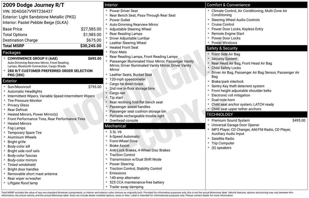 2009 Dodge Journey R/T