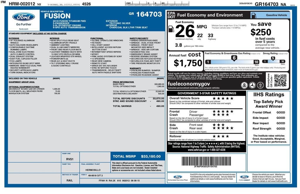2016 Ford Fusion Titanium