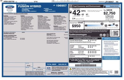 2020 Ford Fusion Hybrid SE