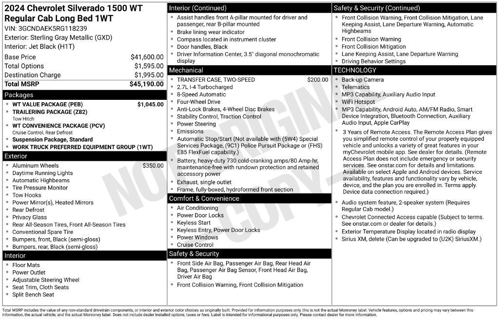2024 Chevrolet Silverado 1500 WT
