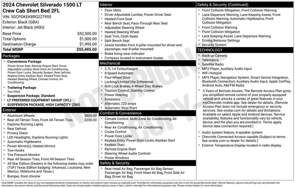2024 Chevrolet Silverado 1500 LT (2FL)