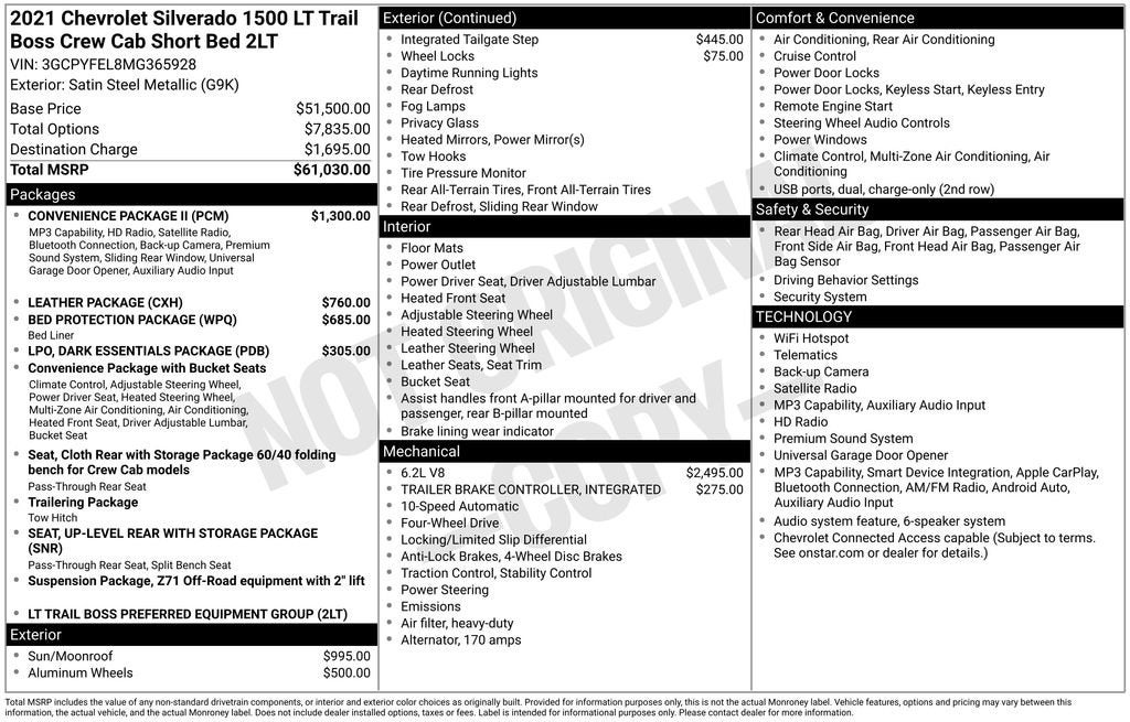 2021 Chevrolet Silverado 1500 LT Trail Boss
