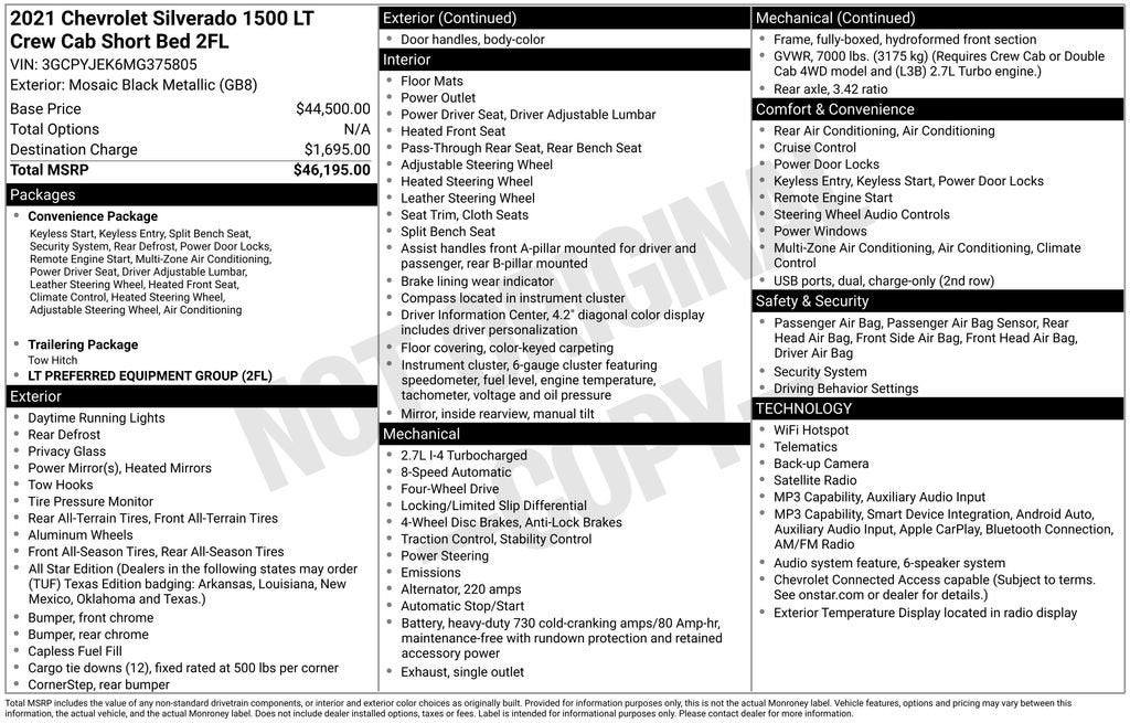 2021 Chevrolet Silverado 1500 LT