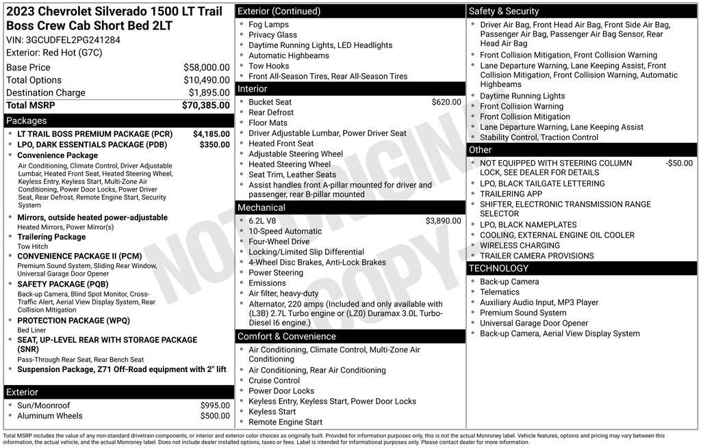 2023 Chevrolet Silverado 1500 LT Trail Boss