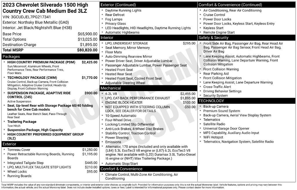 2023 Chevrolet Silverado 1500 High Country