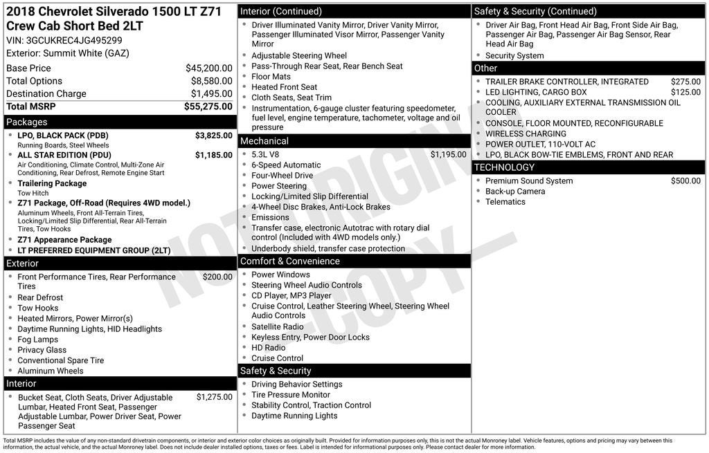 2018 Chevrolet Silverado 1500 LT