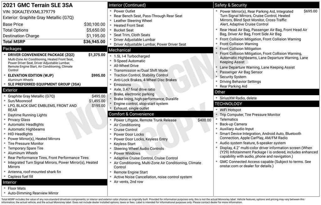 2021 GMC Terrain SLE