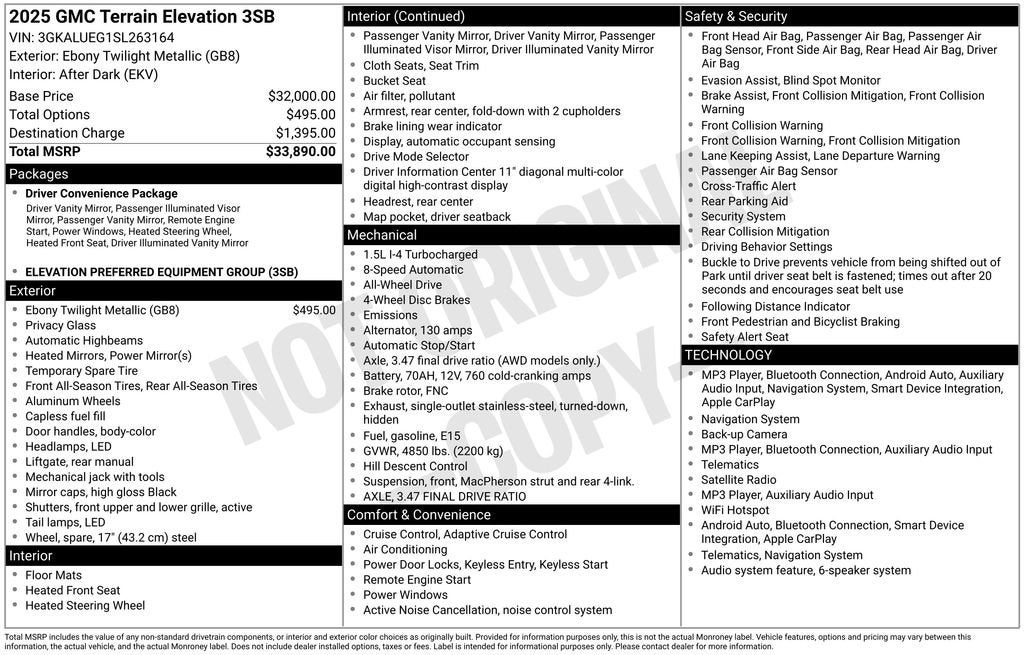2025 GMC Terrain Elevation
