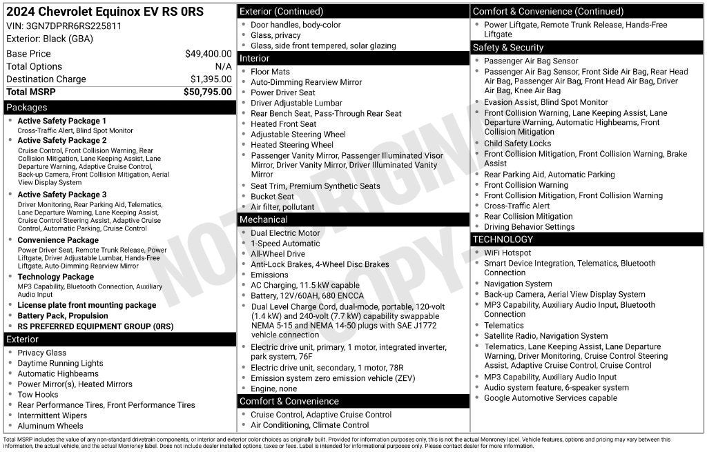 2024 Chevrolet Equinox EV RS
