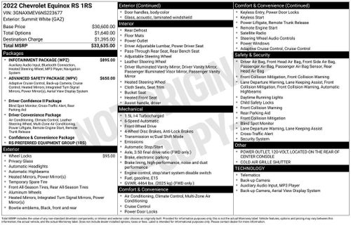 2022 Chevrolet Equinox RS