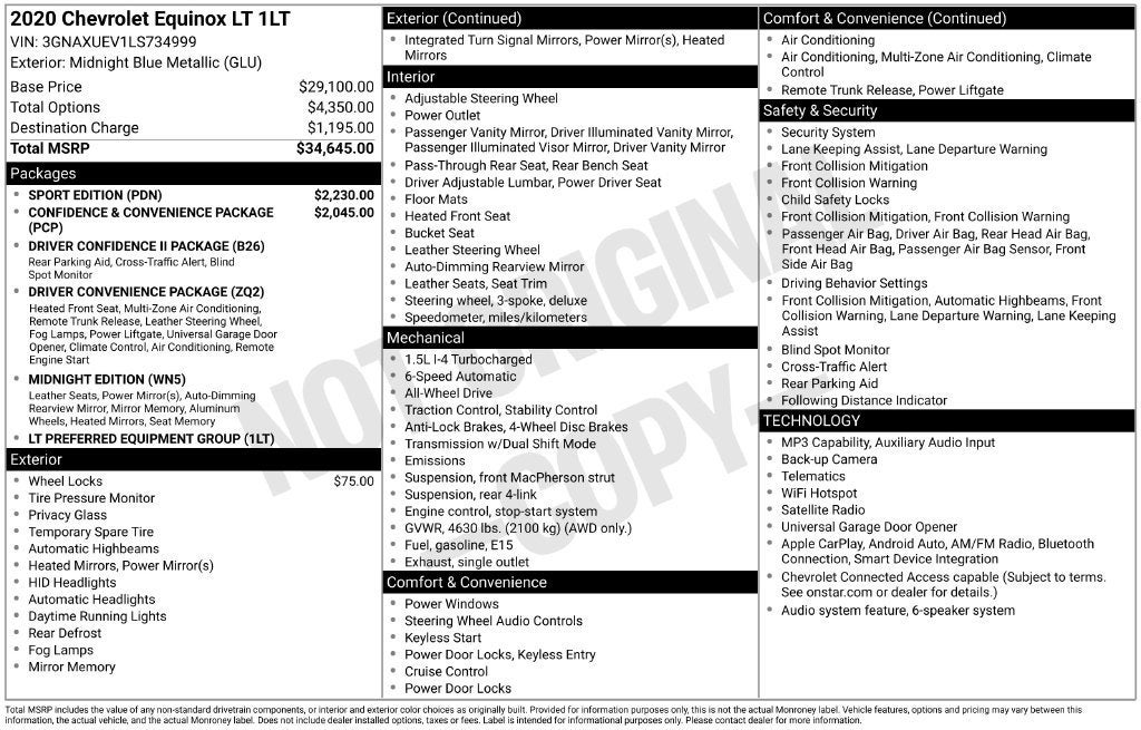 2020 Chevrolet Equinox LT