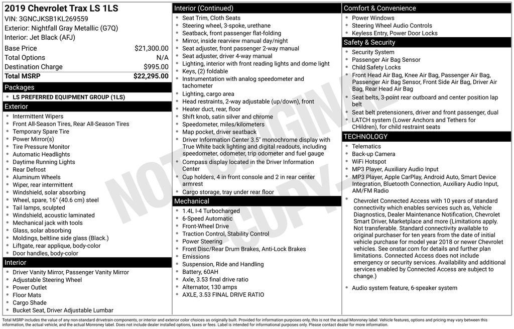 2019 Chevrolet Trax LS