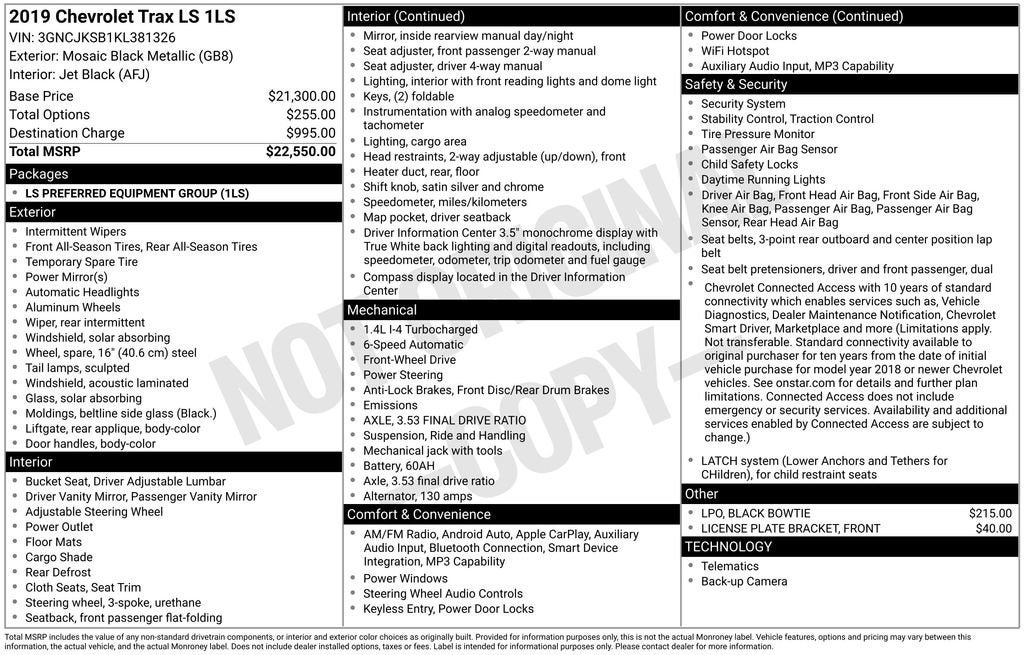 2019 Chevrolet Trax LS