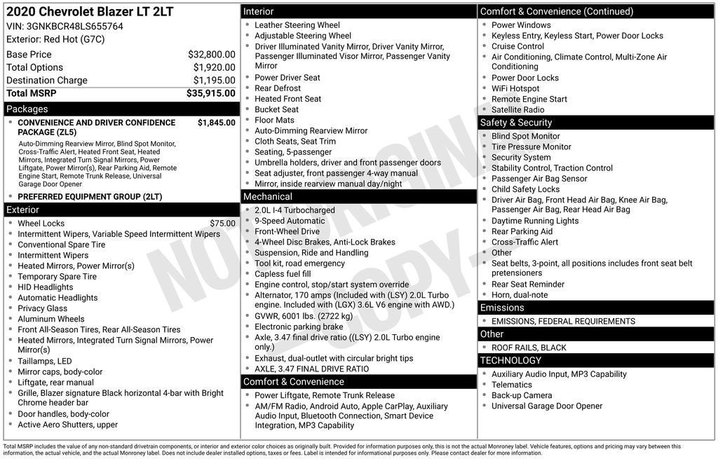 2020 Chevrolet Blazer 2LT