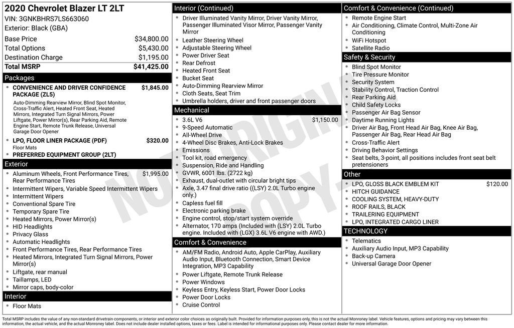 2020 Chevrolet Blazer 2LT