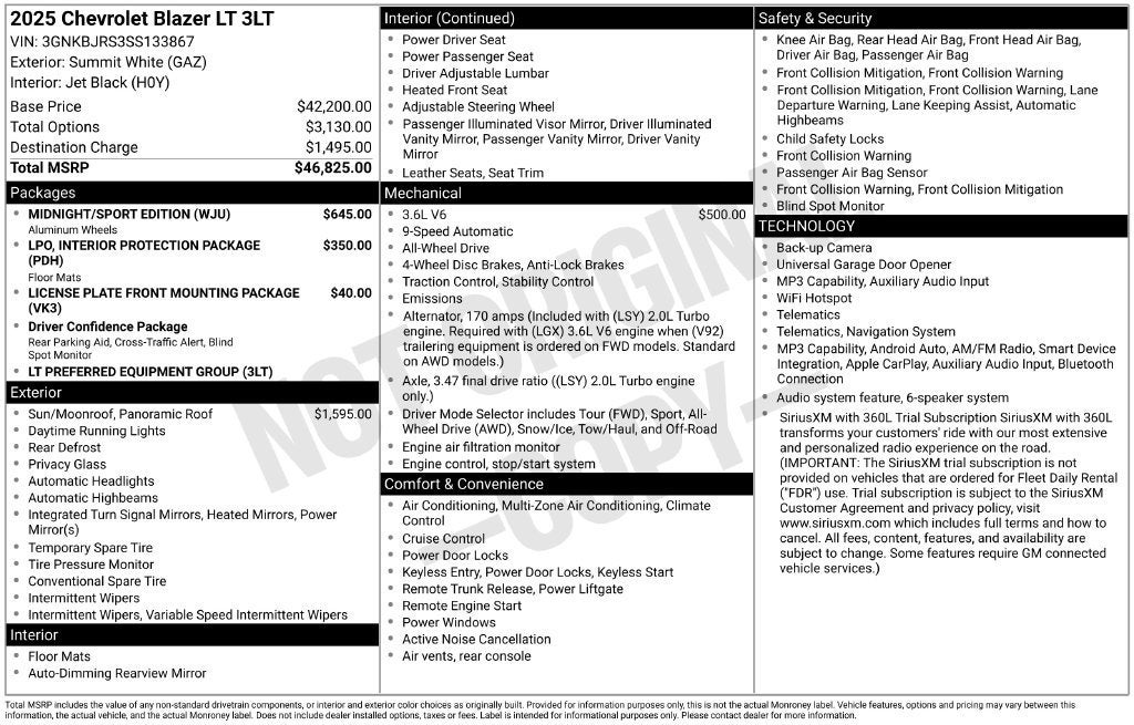 2025 Chevrolet Blazer 3LT