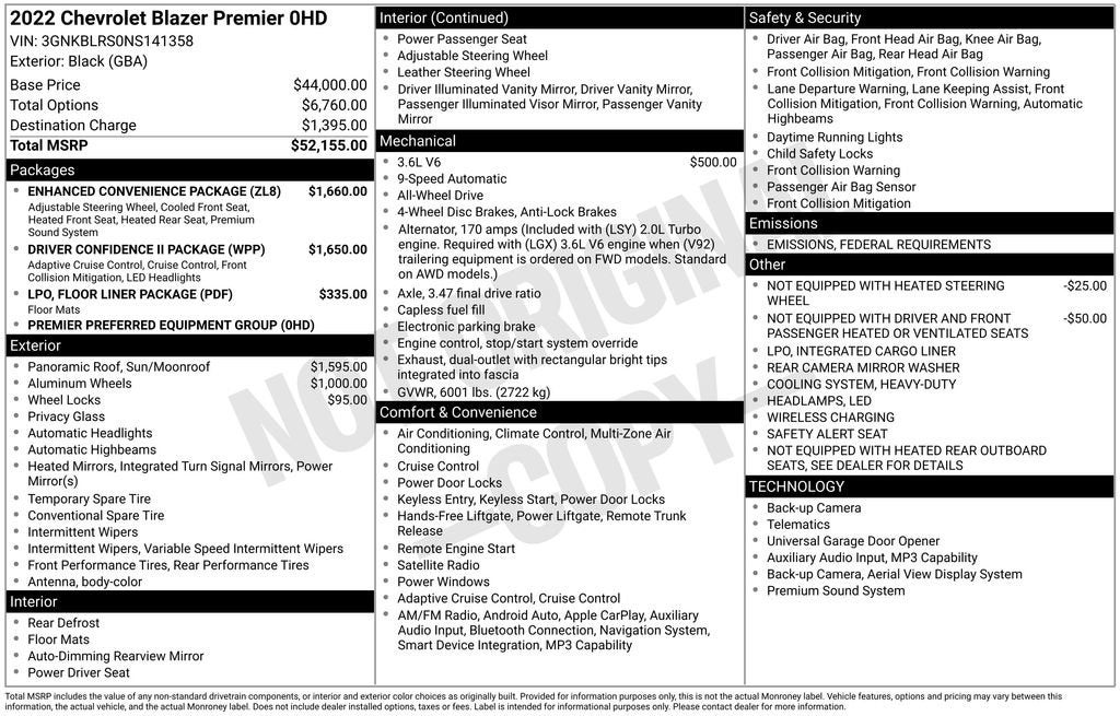 2022 Chevrolet Blazer Premier