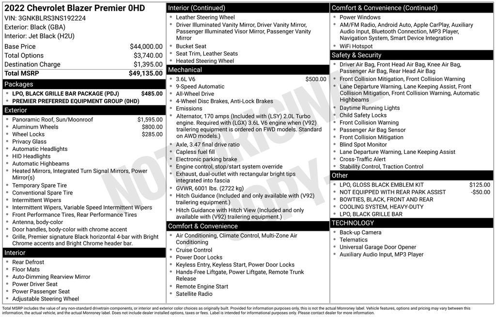 2022 Chevrolet Blazer Premier
