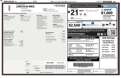2014 Lincoln MKZ 4DR SDN AWD