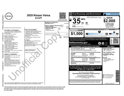 2025 Nissan Versa S